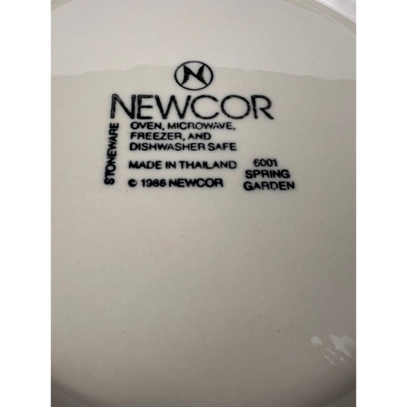 Vintage Newcor 1986 Stoneware 6001 Spring Garden Dinner Plate Replacement - Picture 6 of 6